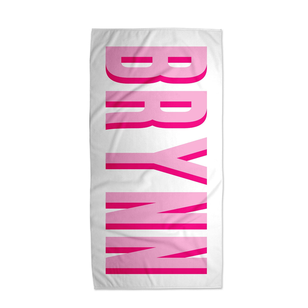 Shadow Block Personalized Beach Towel For Girls