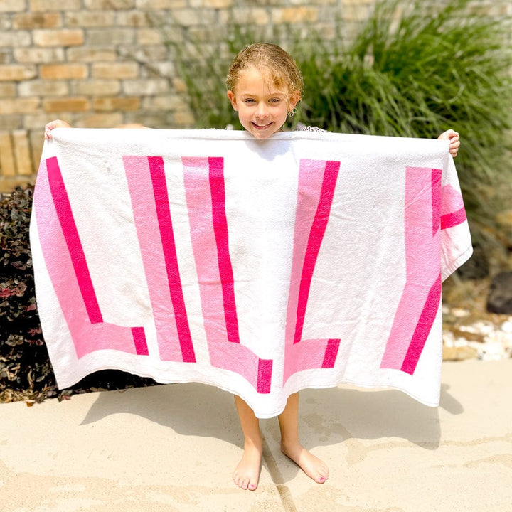Shadow Block Personalized Beach Towel For Girls