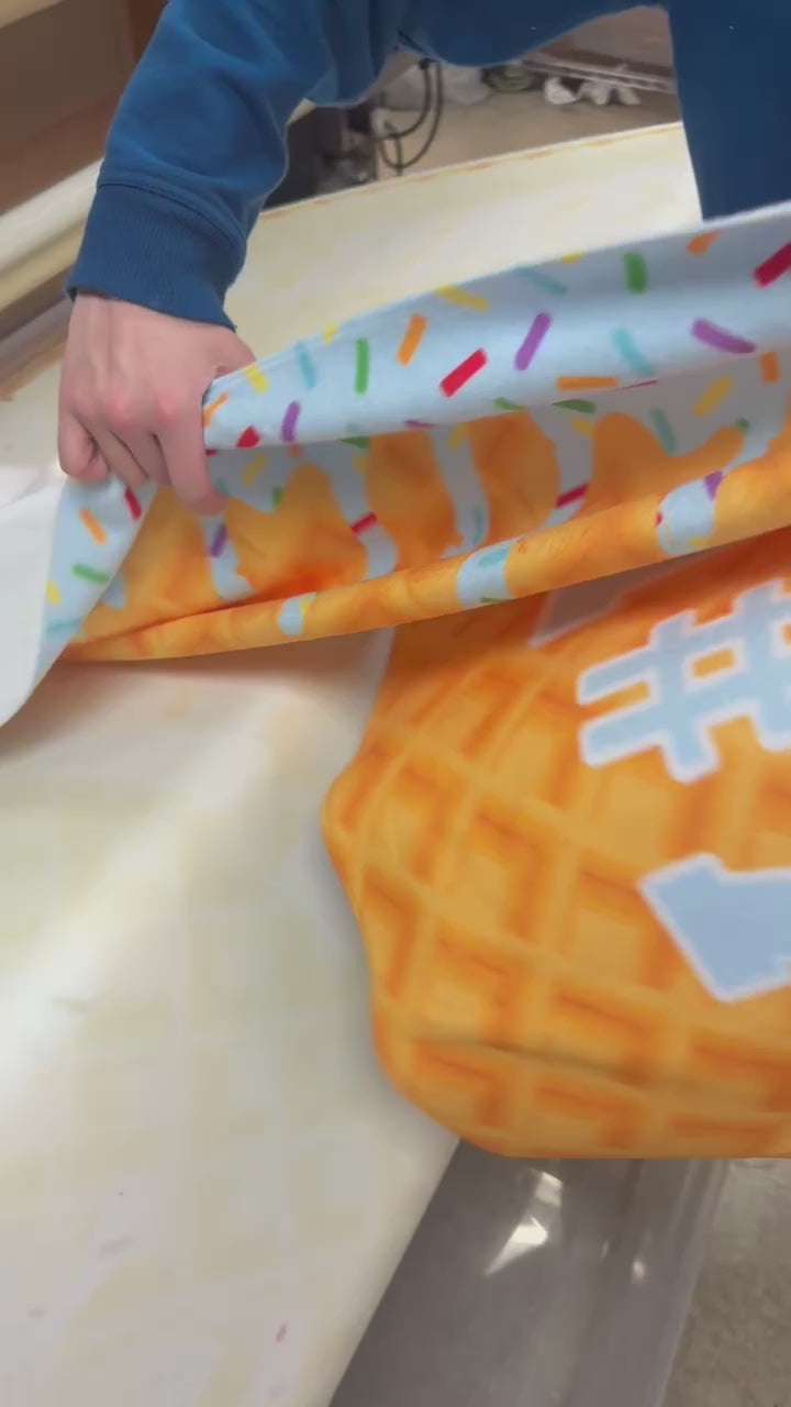 Ice Cream Drip Baseball Personalized Beach Towel - Blue