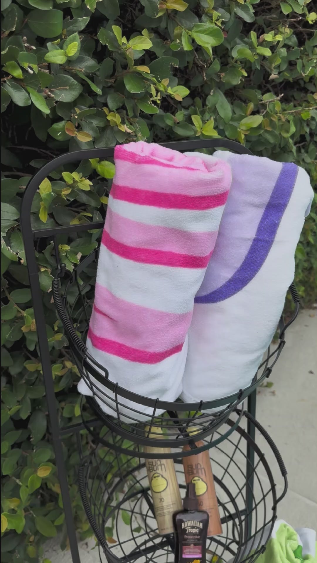 Shadow Block Personalized Beach Towel For Girls