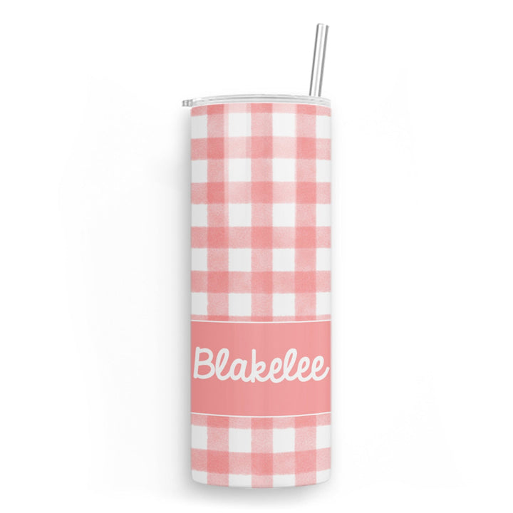 Gingham Preppy Personalized 20oz Tumbler