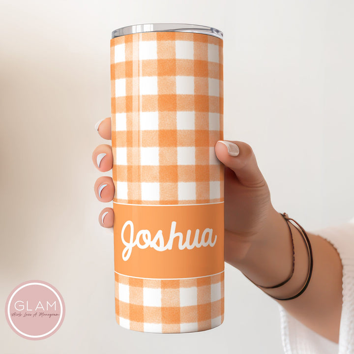Gingham Preppy Personalized 20oz Tumbler