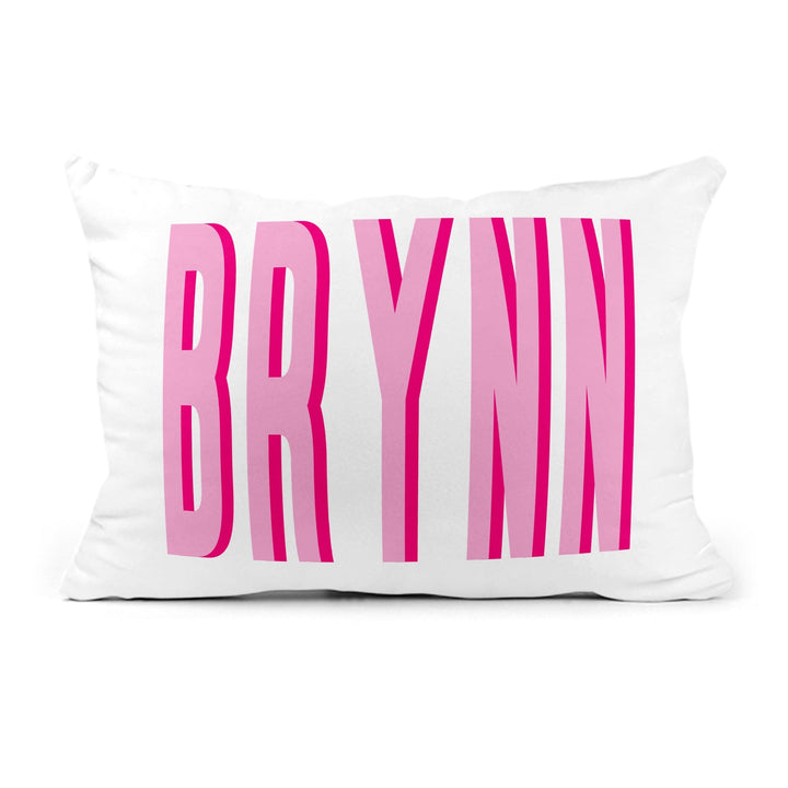 Personalized 12x18 Snuggle Pillow – Shadow Block Name Design - (Insert Included)