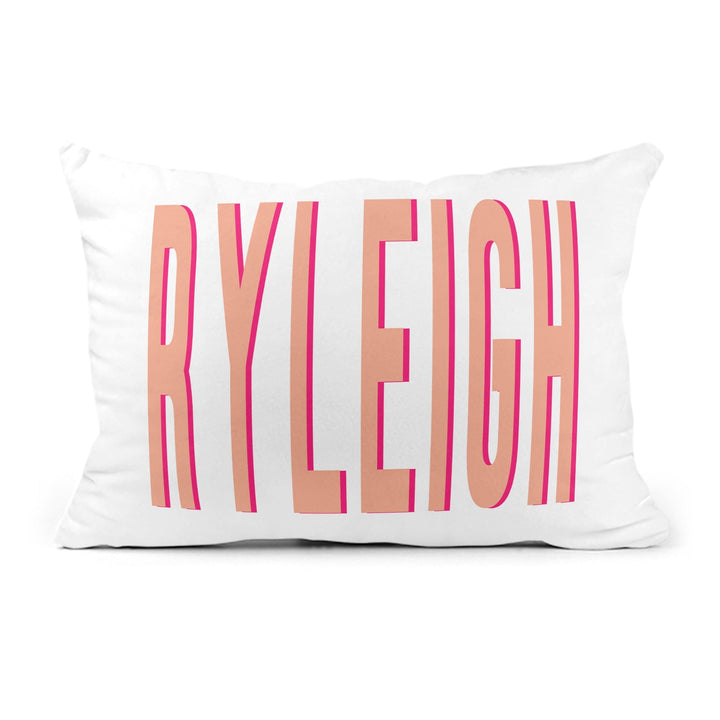 Personalized 12x18 Snuggle Pillow – Shadow Block Name Design - (Insert Included)