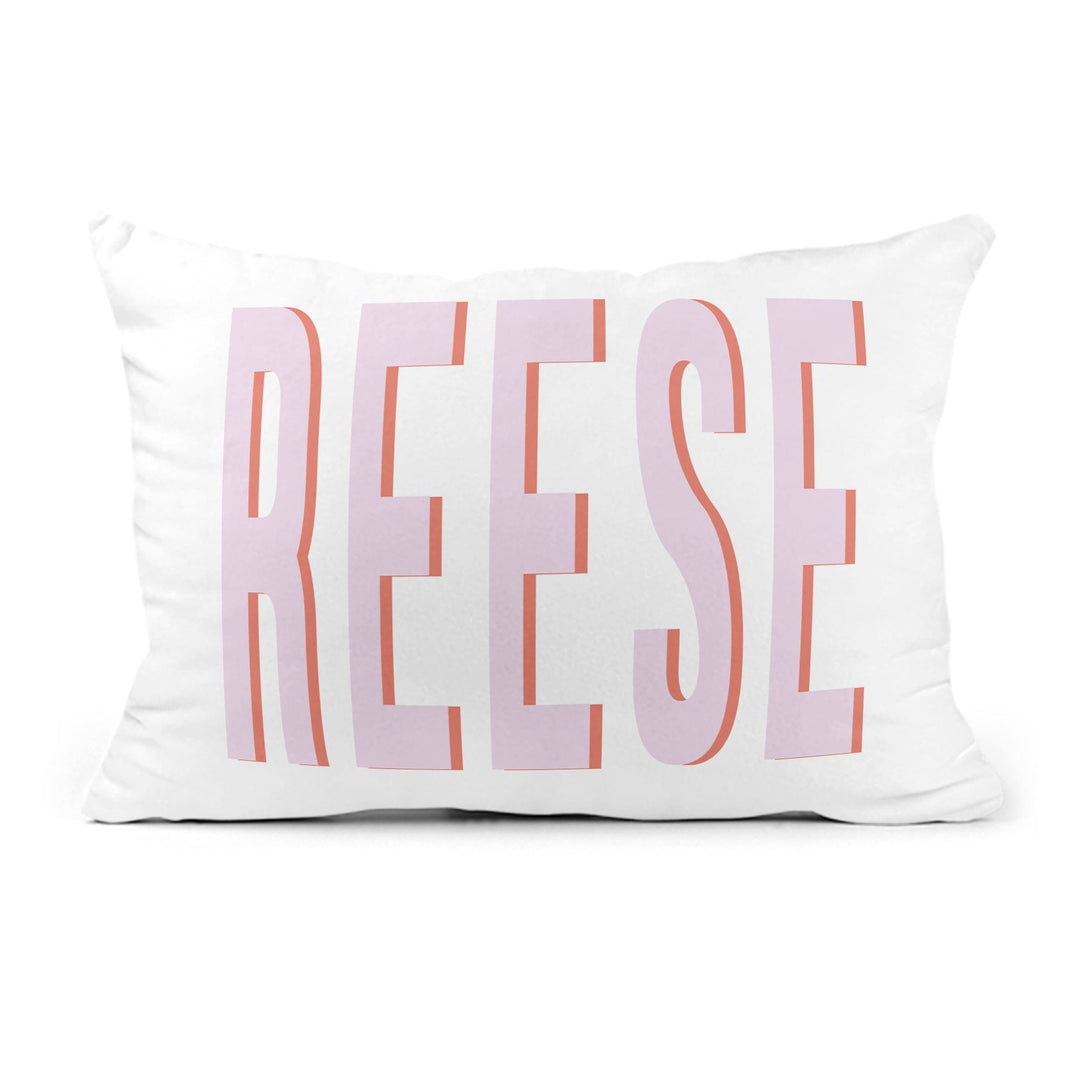 Personalized 12x18 Snuggle Pillow – Shadow Block Name Design - (Insert Included)