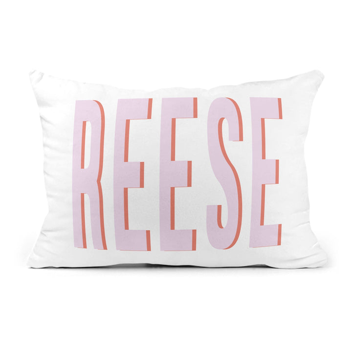 Personalized 12x18 Snuggle Pillow – Shadow Block Name Design - (Insert Included)