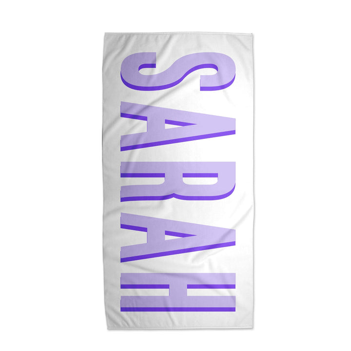 Shadow Block Personalized Beach Towel For Girls
