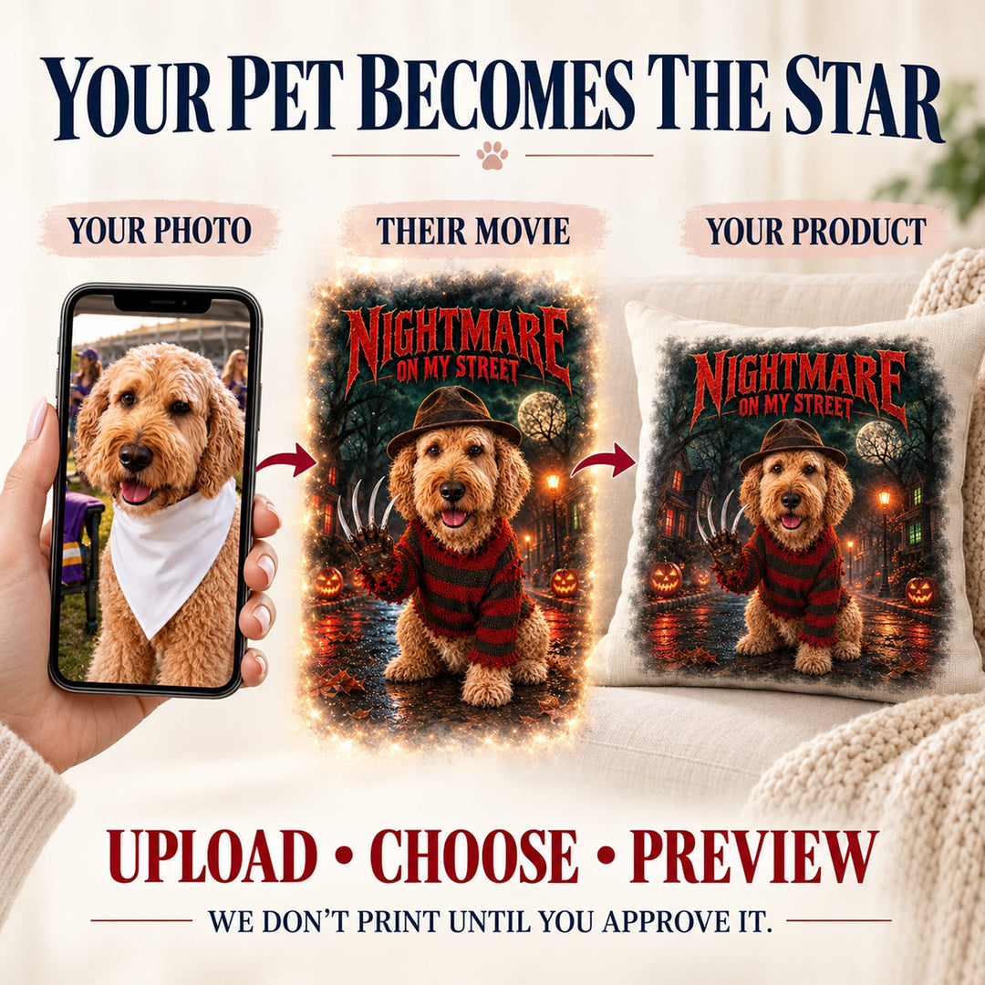 90's Slasher Paws | Your Dog as the Star of a 90s Horror Poster