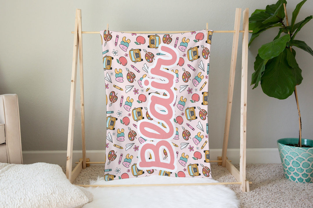 Back To School Personalized Nap Blanket | 2 Styles To Choose From