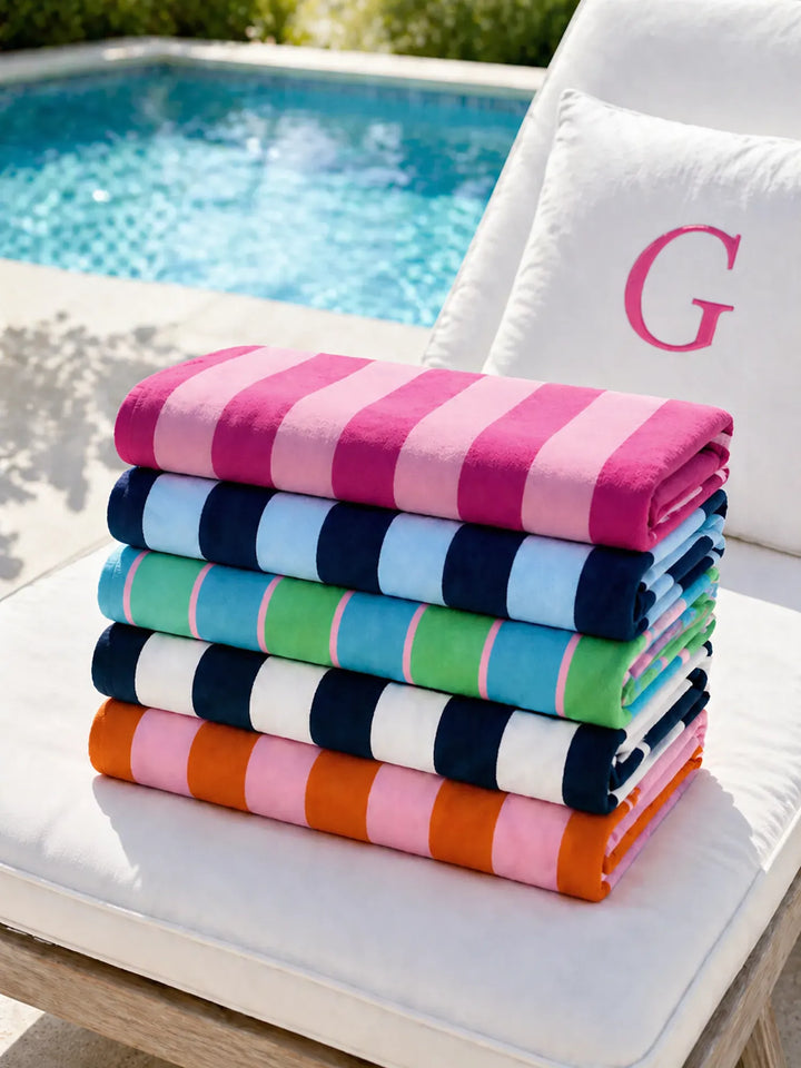 Cabana Stripe Personalized Beach Towel