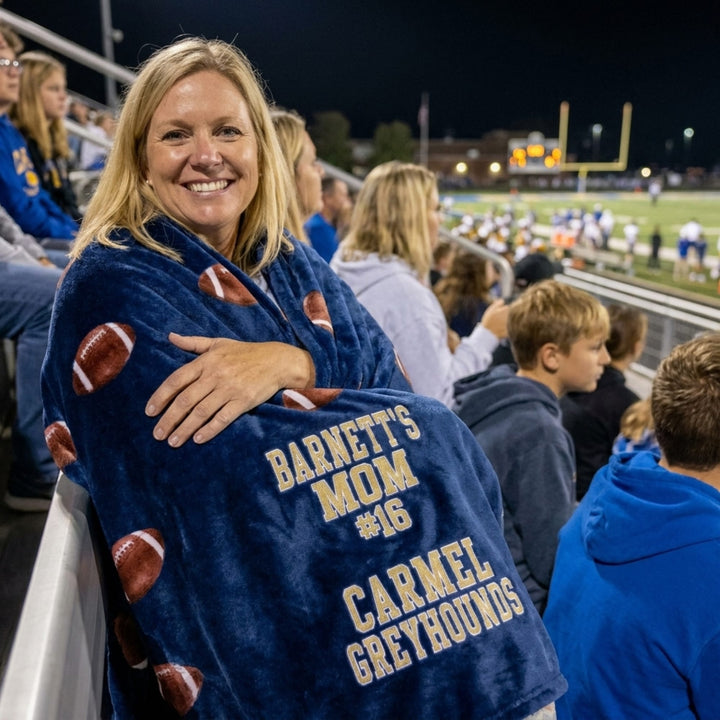 Personalized Stadium Blanket | Custom Name, Number & Colors