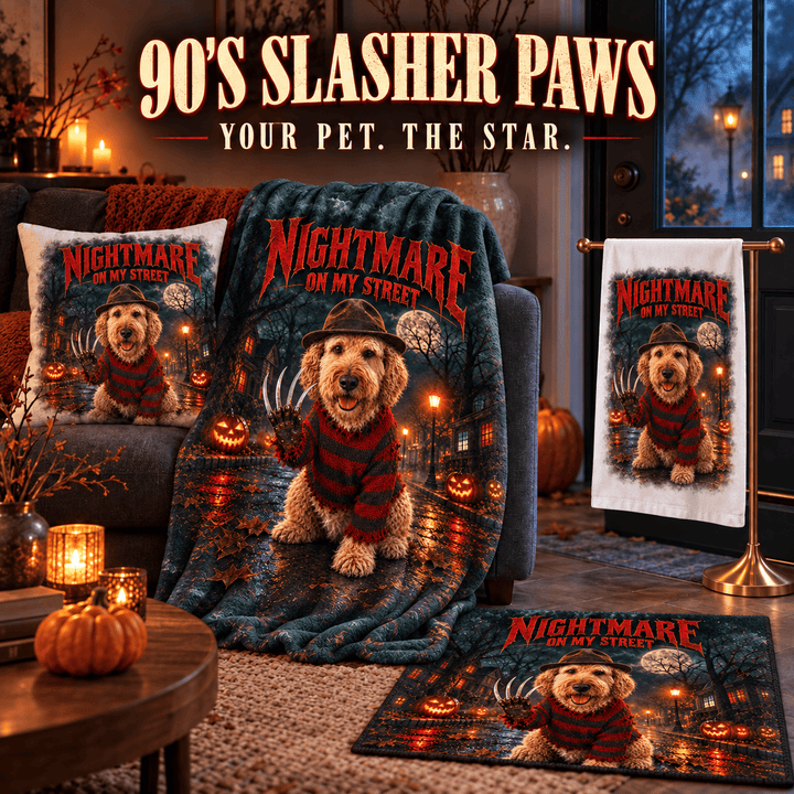 90's Slasher Paws | Your Dog as the Star of a 90s Horror Poster