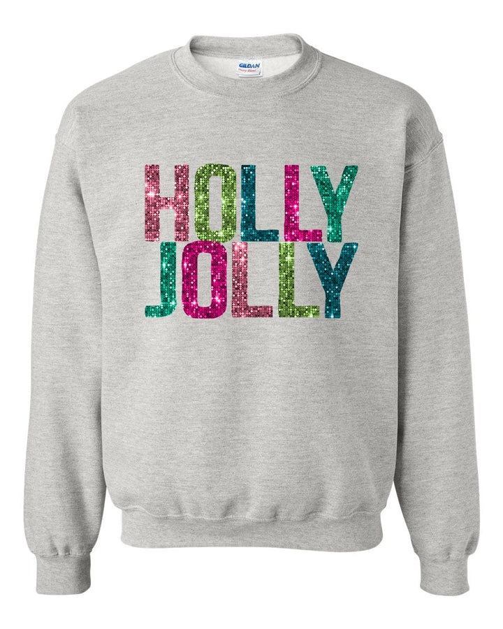 Holly Jolly Faux Sequin Christmas Shirt