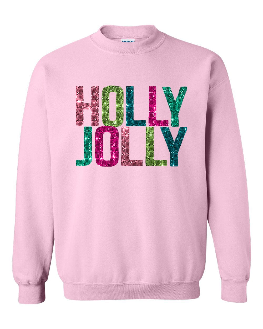 Holly Jolly Faux Sequin Christmas Shirt