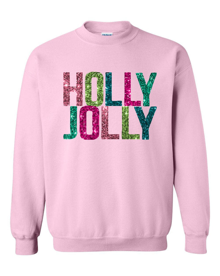 Holly Jolly Faux Sequin Christmas Shirt