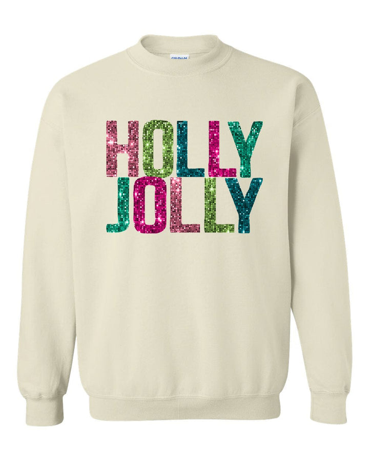 Holly Jolly Faux Sequin Christmas Shirt