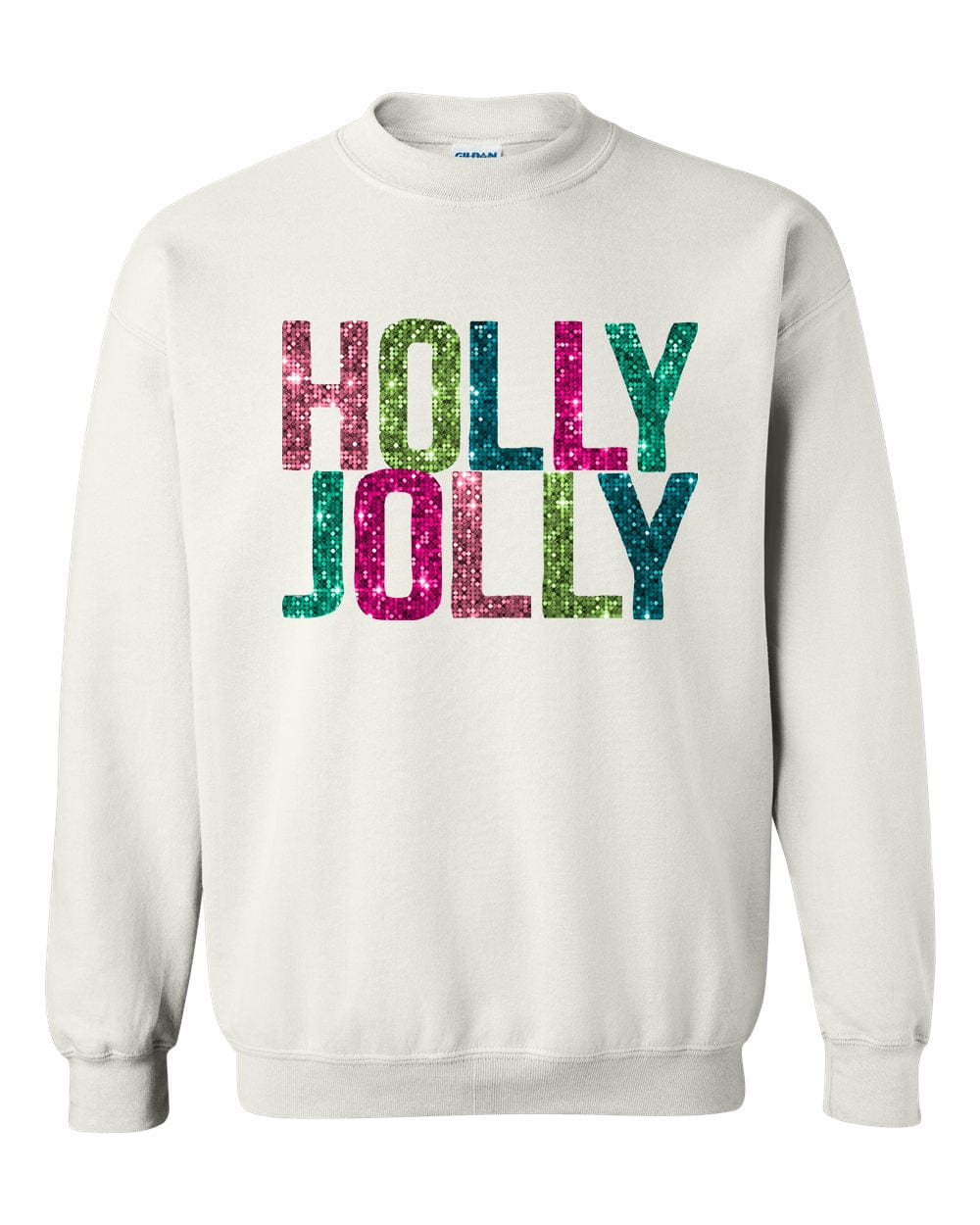 Holly Jolly Faux Sequin Christmas Shirt