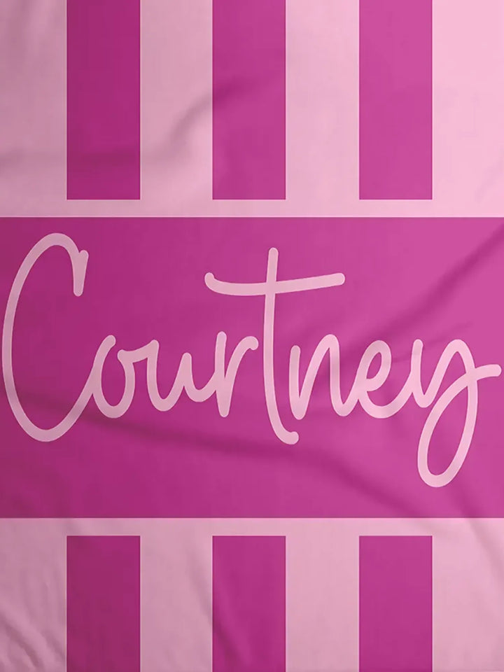 Cabana Stripe Personalized Beach Towel