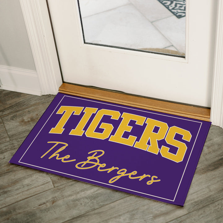 Personalized Tigers Door Mat