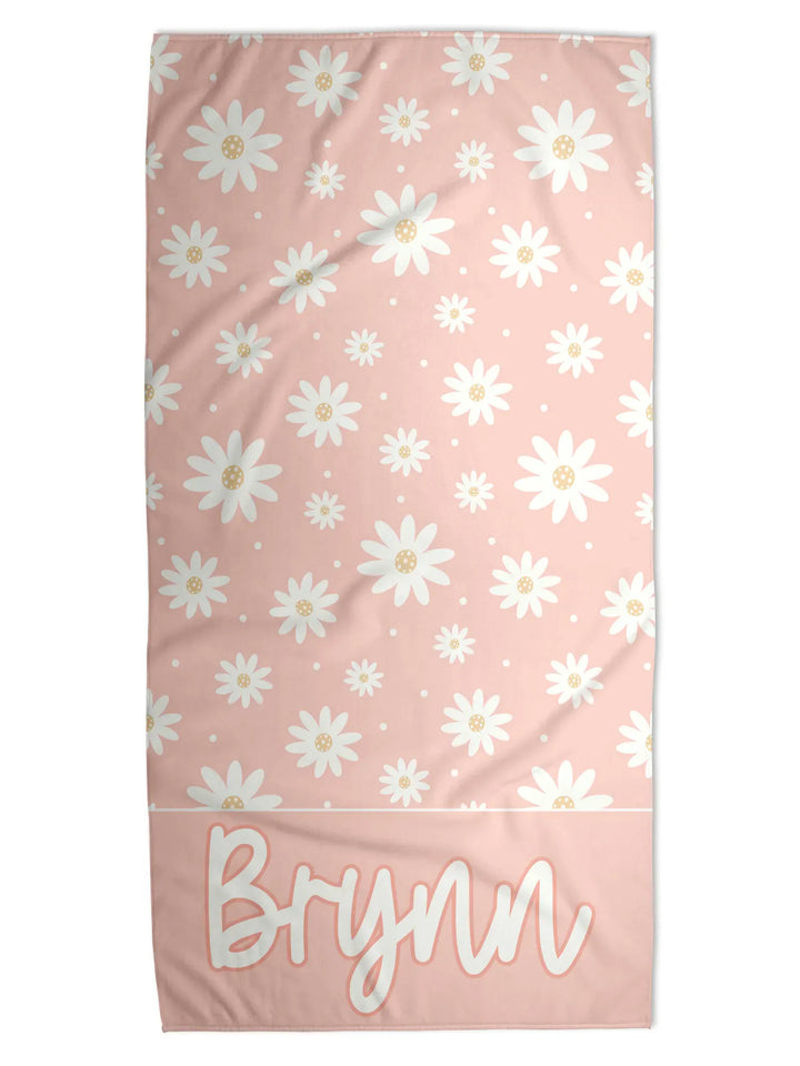 The Sweet Daisy Personalized Beach Towel