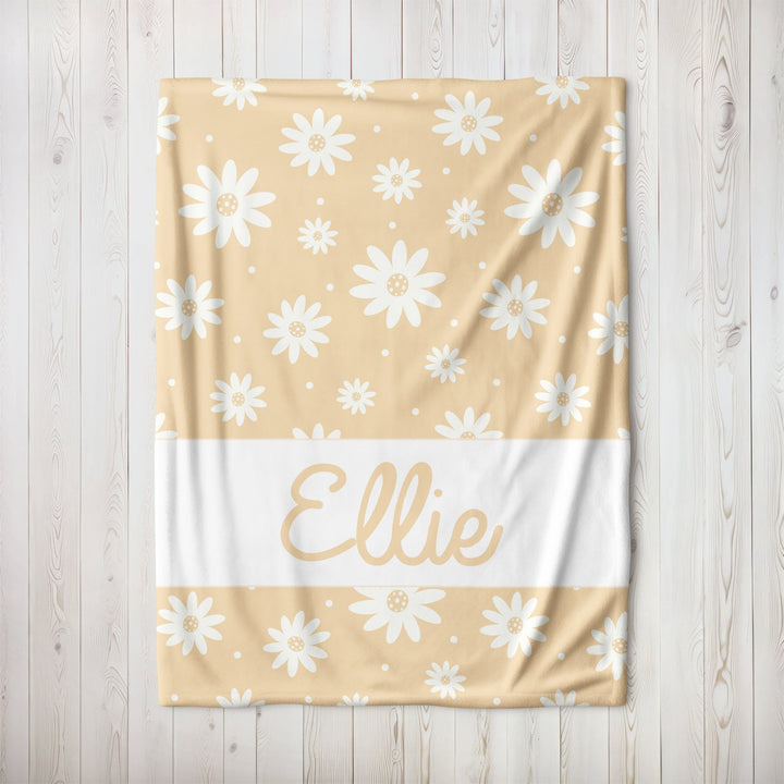 Meadow Yellow Daisy Personalized Blanket