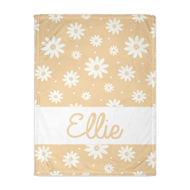Meadow Yellow Daisy Personalized Blanket