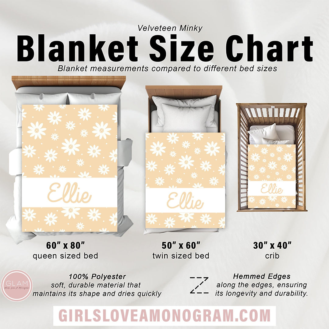 Meadow Yellow Daisy Personalized Blanket