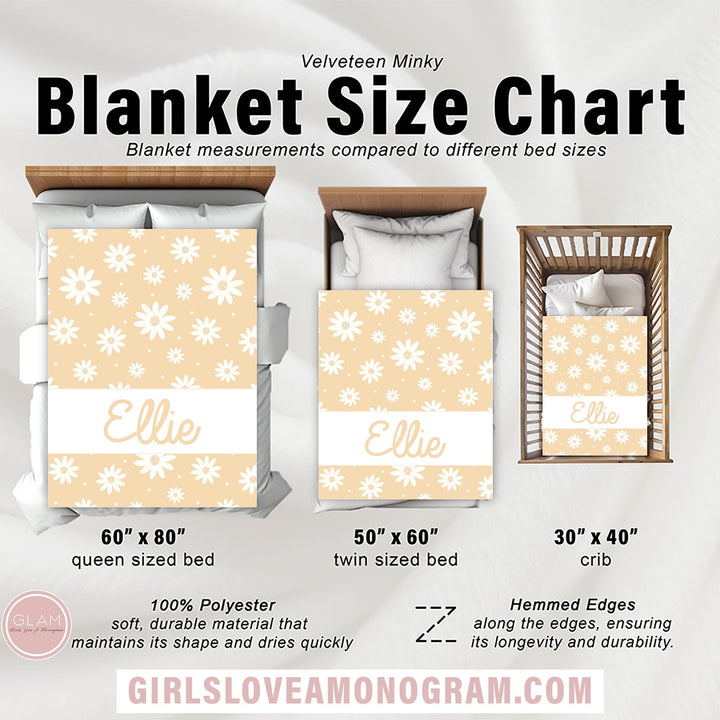 Meadow Yellow Daisy Personalized Blanket