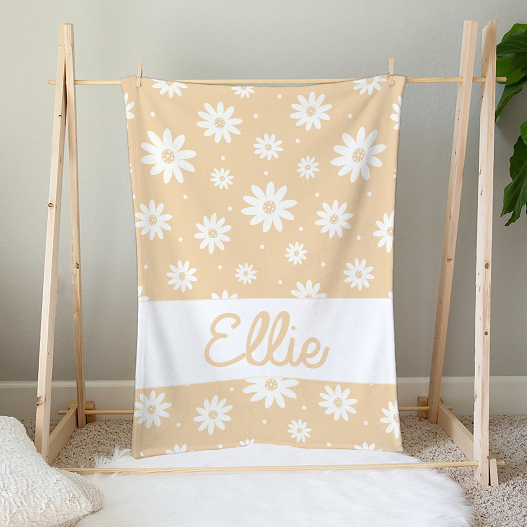 Meadow Yellow Daisy Personalized Blanket