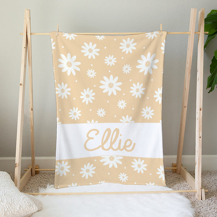 Meadow Yellow Daisy Personalized Blanket