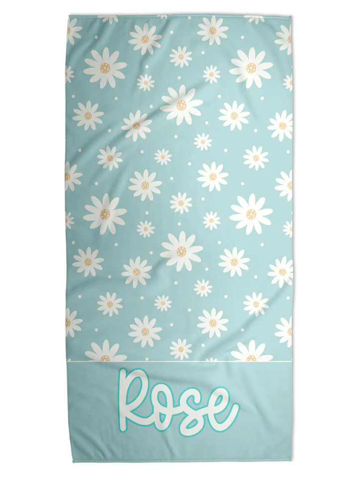 The Sweet Daisy Personalized Beach Towel