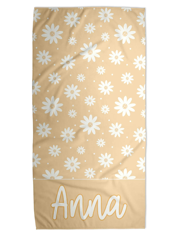 The Sweet Daisy Personalized Beach Towel