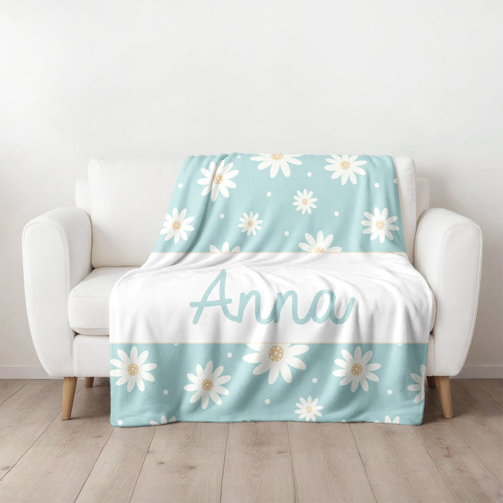 Clear Blue Skies Daisy Blanket