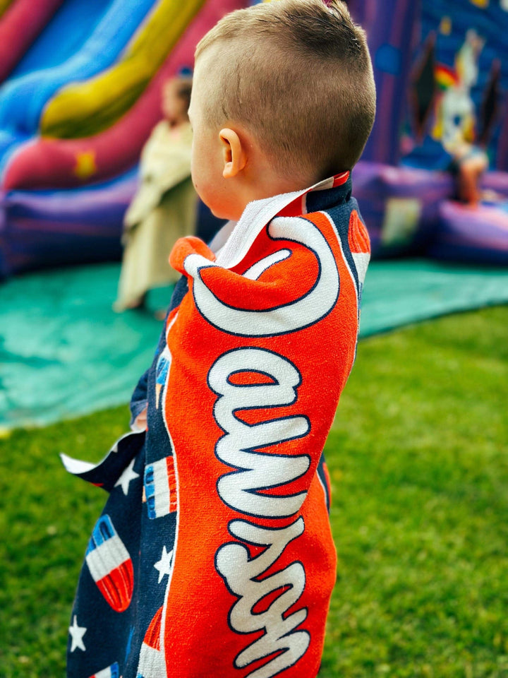 America The Great Personalized Beach Towel