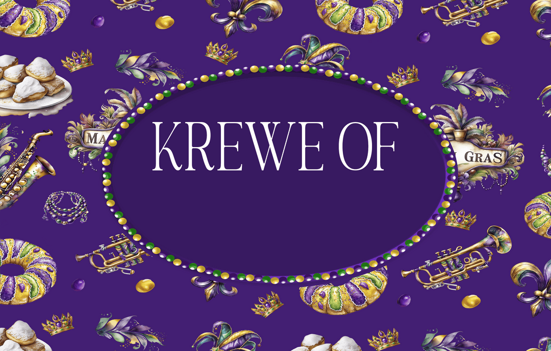 Personalized Mardi Gras Krewe Welcome Mat