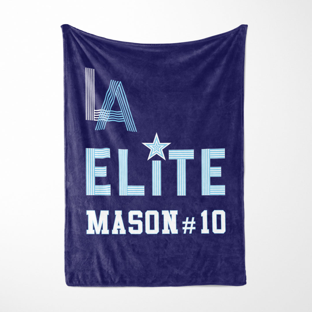 Personalized LA Elite Baseball Travel Team Blanket