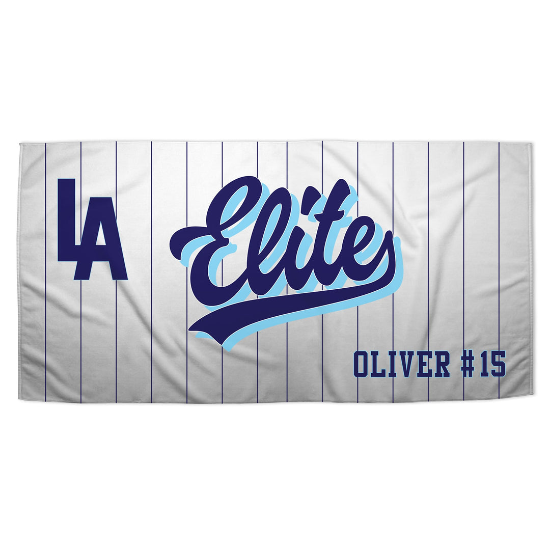 Personalized LA Elite Travel Ball Beach Towel