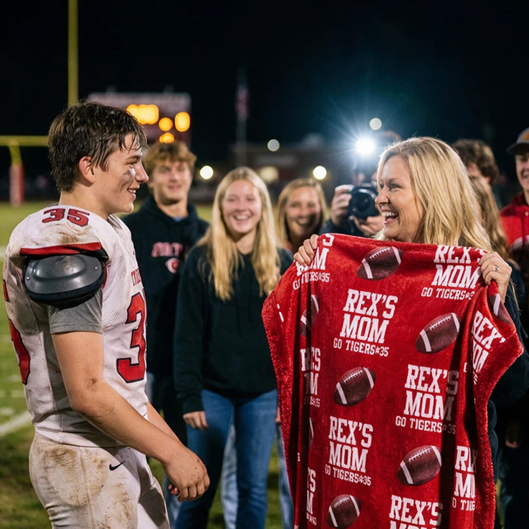 Personalized Stadium Blanket | Custom Name, Number & Colors
