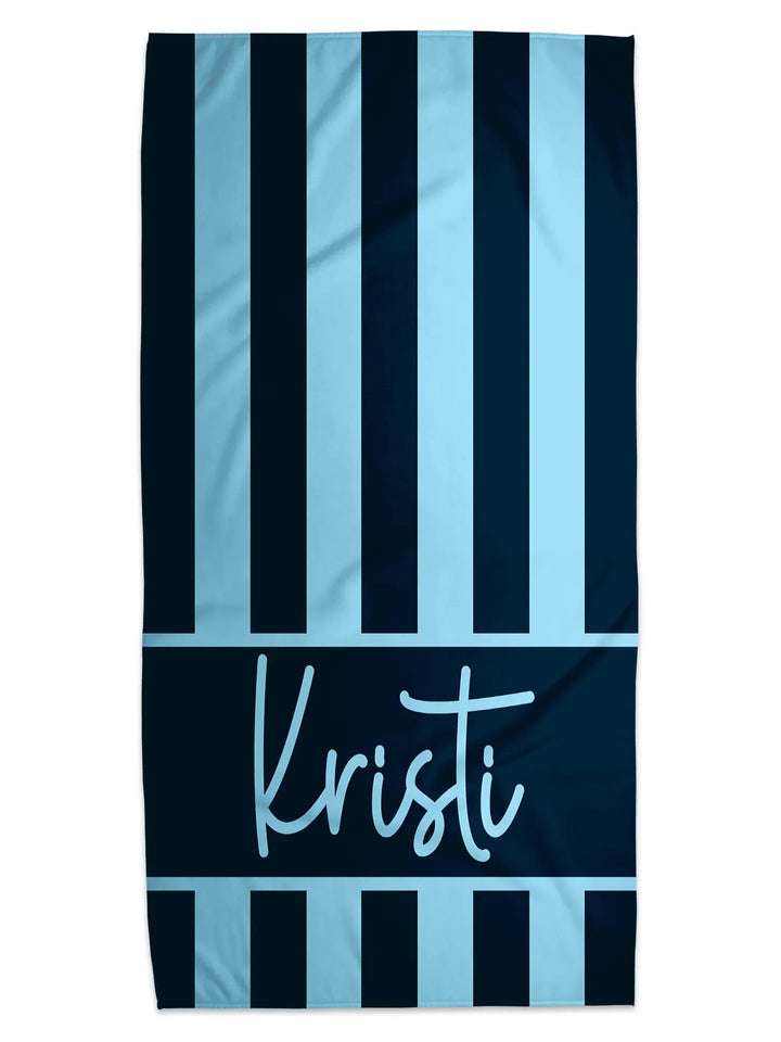 Cabana Stripe Personalized Beach Towel