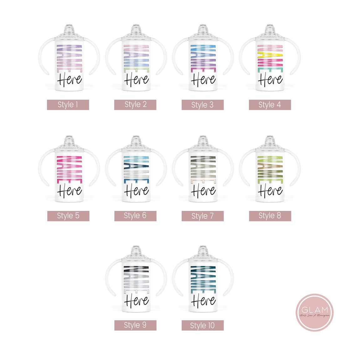 Outline Name Personalized Sippy Cup