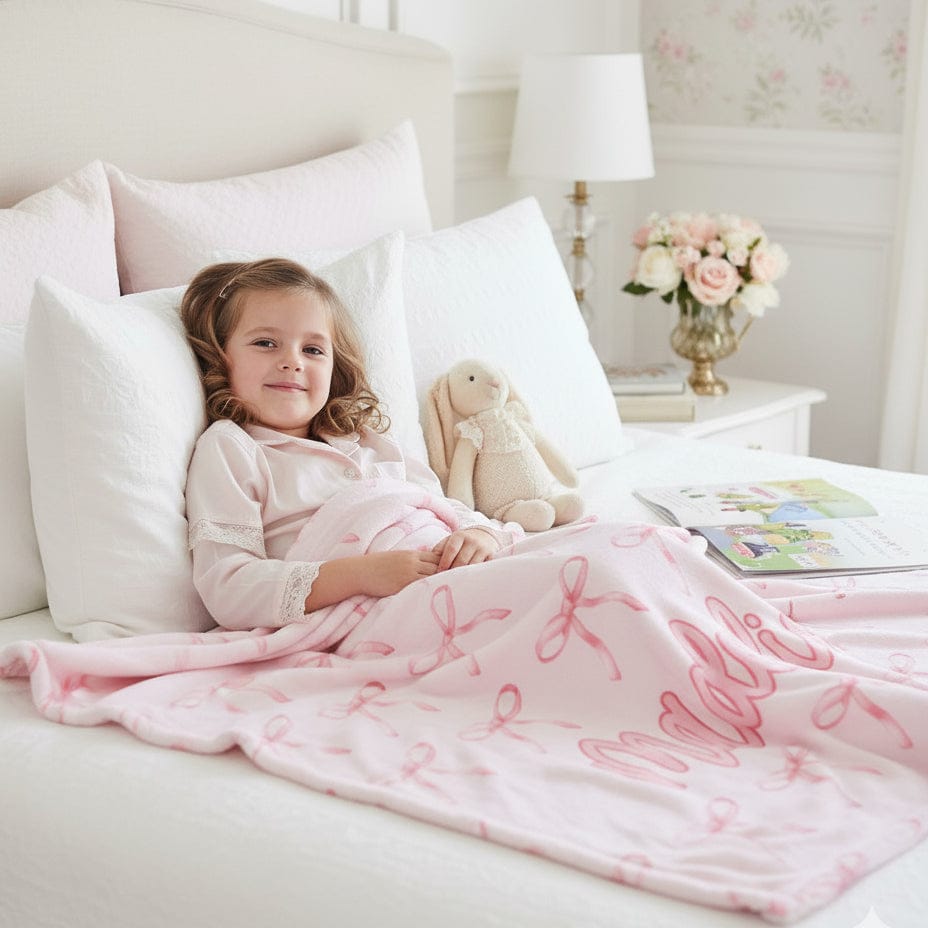 Pretty In Bows Personalized Blanket