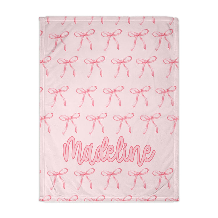 Pretty In Bows Personalized Blanket