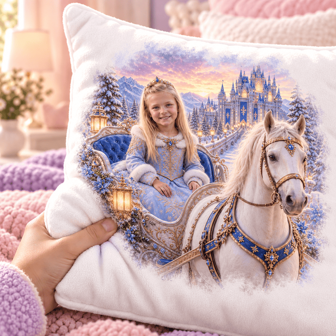 Personalized Princess Adventure Pillow | Her Photo, Her Adventure