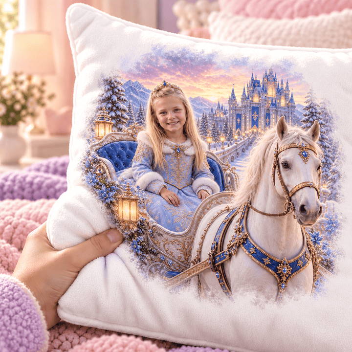 Personalized Princess Adventure Pillow | Her Photo, Her Adventure