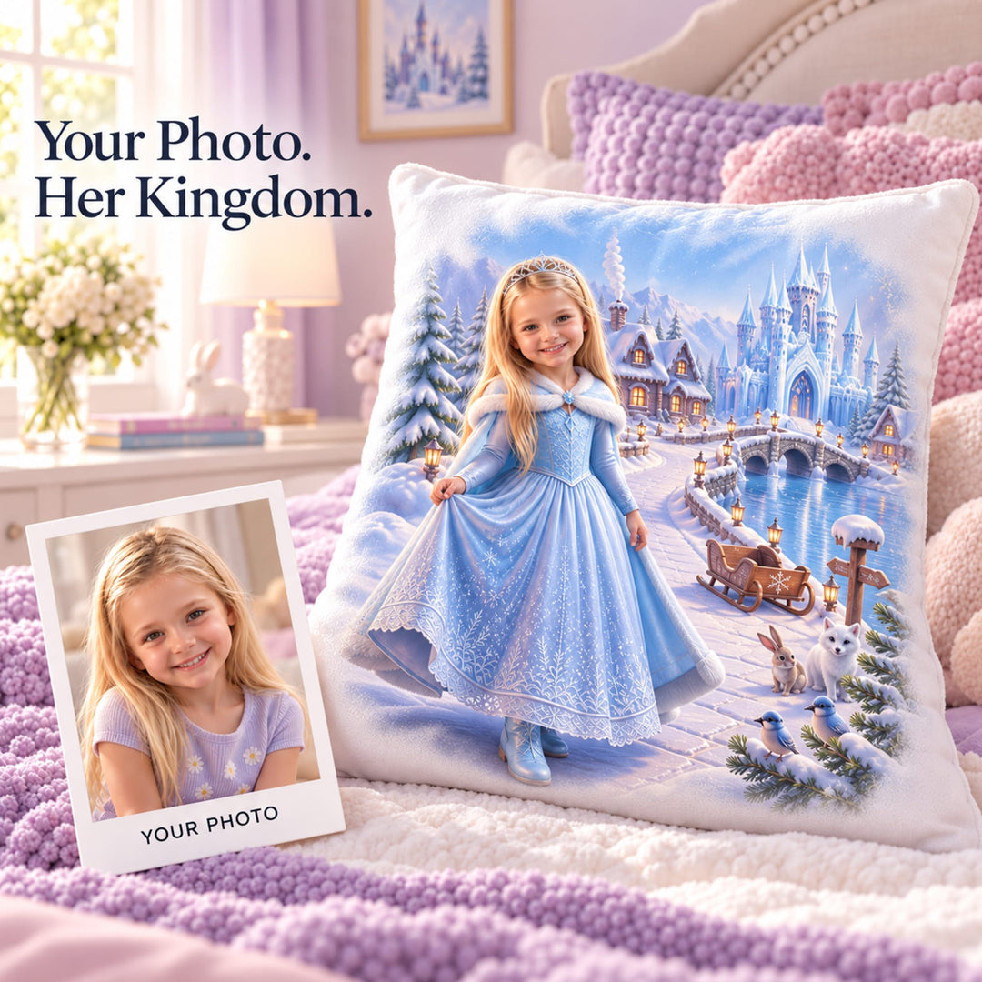 Personalized Princess Pillow | Her Photo, Her Fairytale