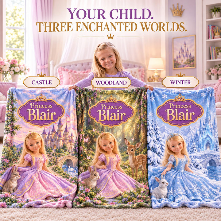 Personalized Princess Blanket | Her Photo, Her Fairytale