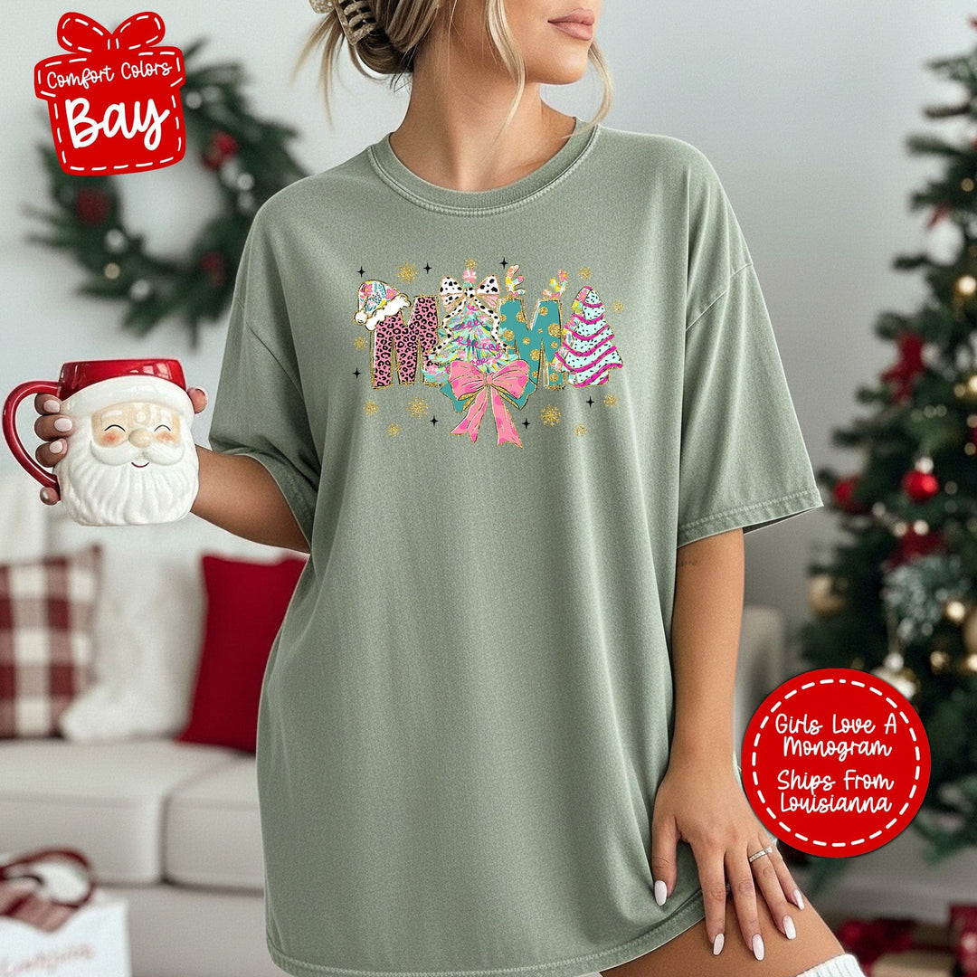 Mama Pastel Coquette Style Christmas T Shirt