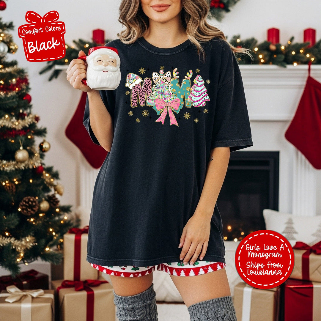 Mama Pastel Coquette Style Christmas T Shirt