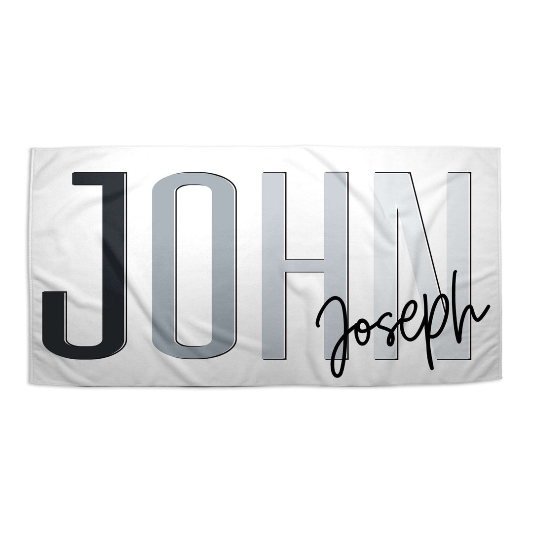 Name Outline Personalized Beach Towel