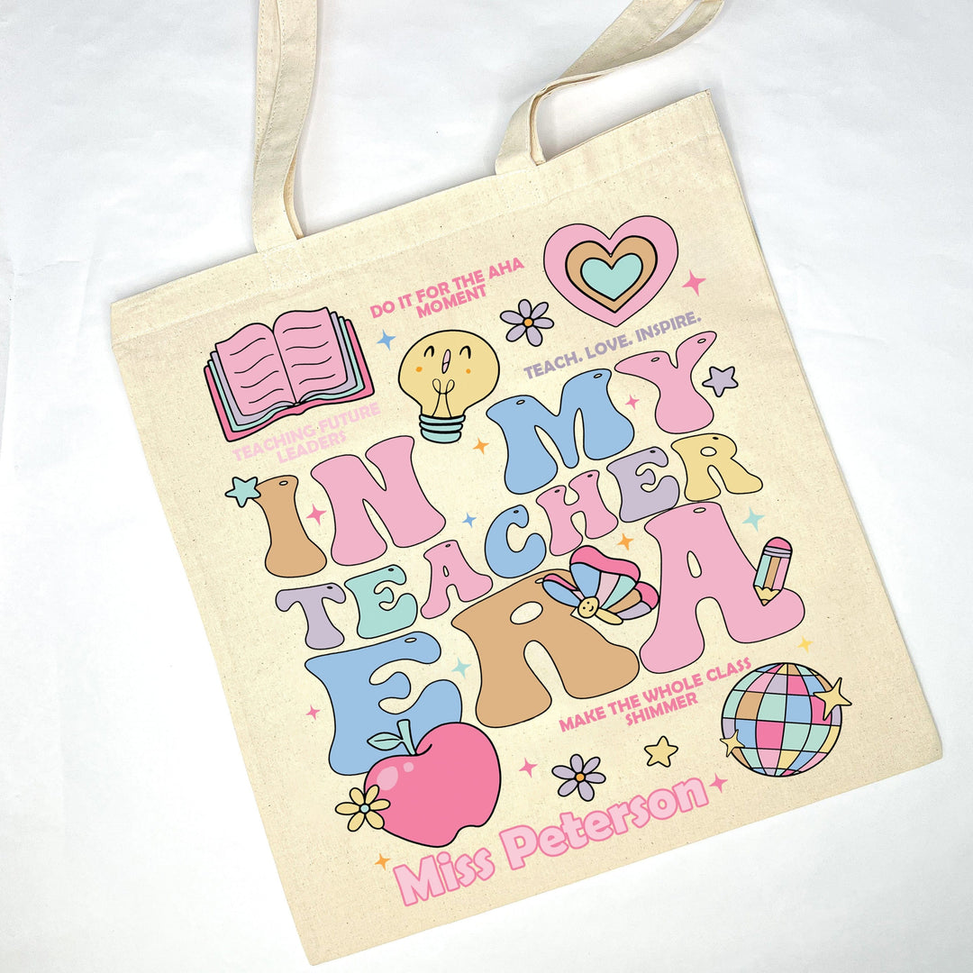 Personalized Teacher Tote Bag | In My Teacher Era| Design 3